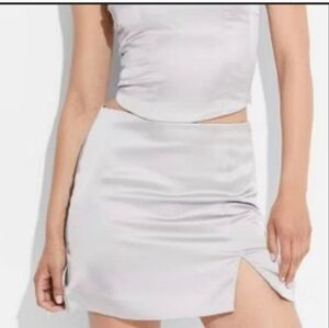 Women's Silver Mini Skirt - Wild Fable Size is XXS